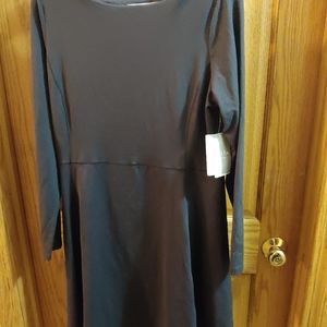 ATHLETA LONG SLEEVE DRESS, L Charcoal, Super comfortable, midi length